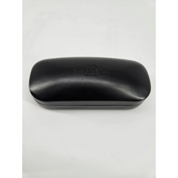 Coach Glasses Case New York Black Leather Hard Clamshell 6" - Picture 14 of 15